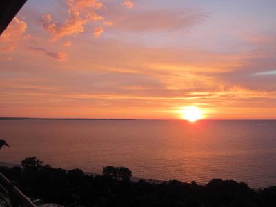 Sonnenaufgang vom Balkon