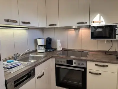 Hier lassen sich Köstlichkeiten zubereiten, toll ausgestattete Küche