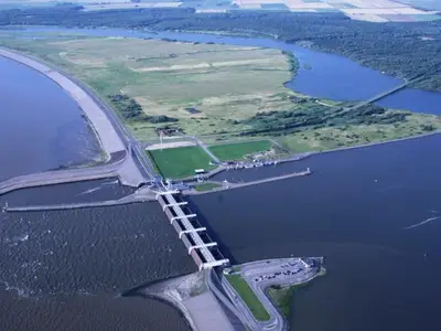 Eidersperrwerk am Katinger Watt