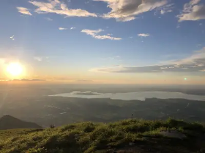 Ausblick vom Hochgern auf den Chiemsee