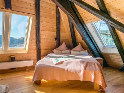 Ferienwohnung Lasse - Doppelbett im Hauptraum