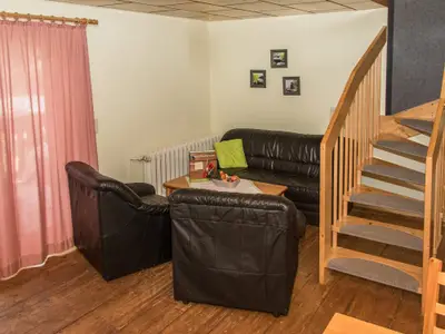 Fewo Hirsch auf dem Reiterhof: Wohnbereich mit Küche