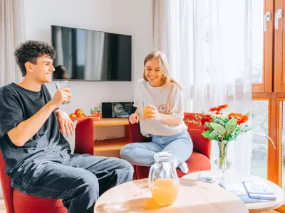 Wohnbereich der Wohnung Kirsche