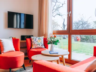 Wohnbereich der Wohnung Apfel