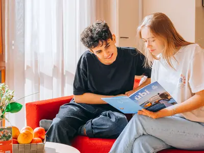 Wohnbereich der Wohnung Apfel