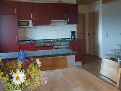 Wohn-/ Essbereich der Wohnung Mispel