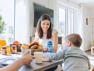 Wohnzimmer der Wohnung Kiwi