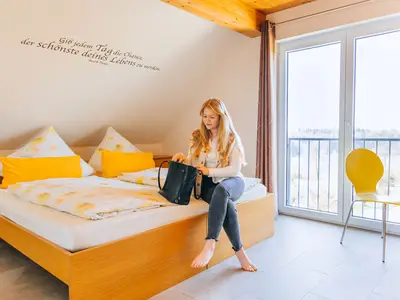 Elternschlafzimmer der Wohnung Quitte