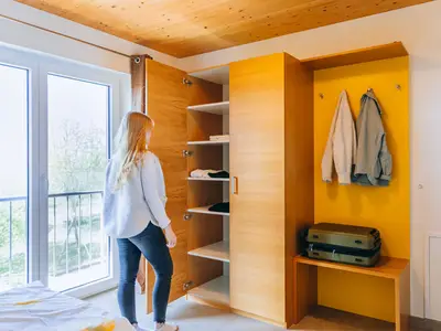 Elternschlafzimmer der Wohnung Quitte