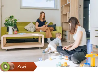 Wohnbereich der Wohnung Kiwi