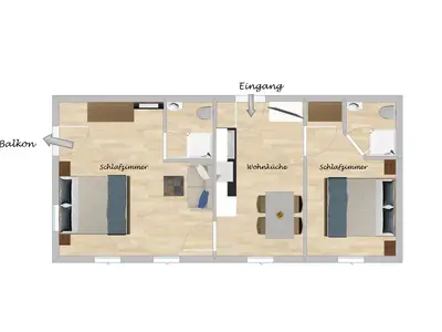 Grundriss FeWo Schnappen