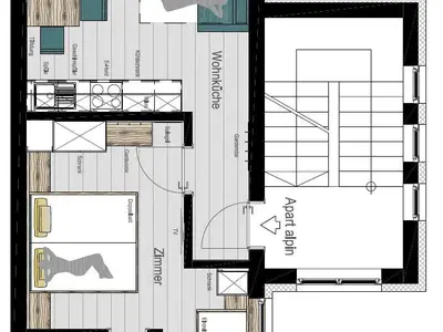 Grundriss Apart alpin