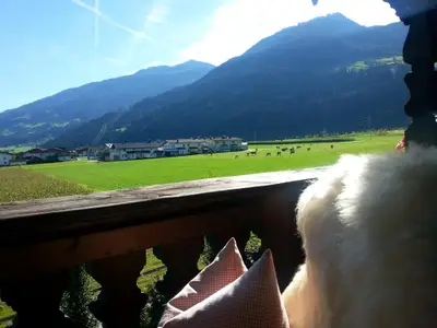 Aussicht vom Balkon im Apart Tyrol (4)