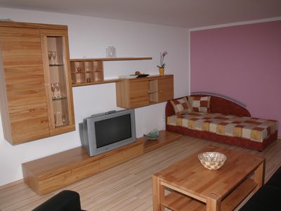 Ferienwohnung Altbau 1.OG Wohnzimmer