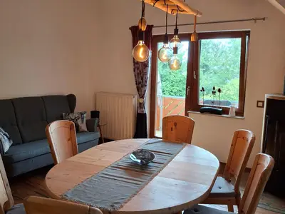 Wohn- Esszimmer; zweite Persektive