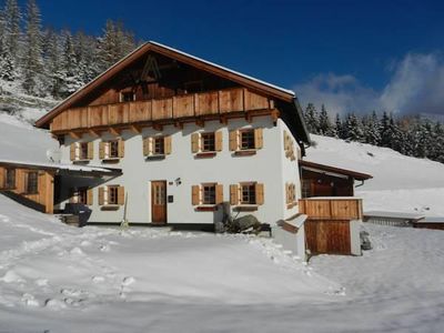 Winter auf der Berghütte Schöpf