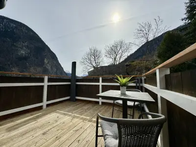 Wunderschöne Aussicht von der Terasse aus