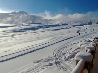 Ausblick auf die Skipiste