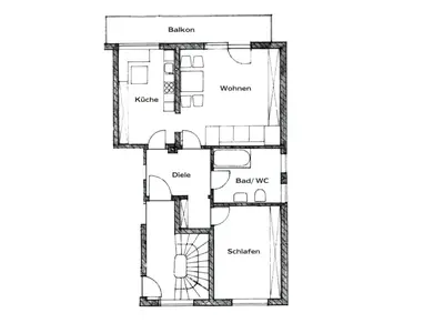 Grundriss Ferienwohnung Hochplatte