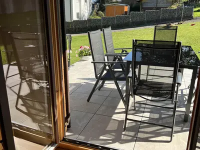 Ausblick Schlafzimmer Terrasse