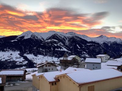 Ferienhaus Balcon Sulegliv - Aussicht Winter