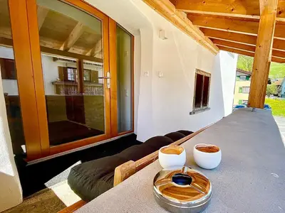 Die gemütliche Sitzecke/Terrasse der casa M 