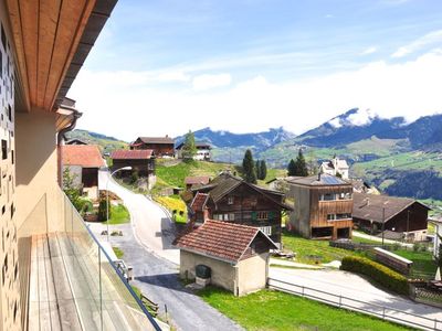 Ferienwohnung Casa Lumnezia - Aussicht gegen Osten