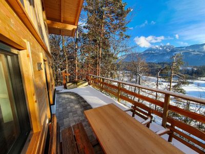 Terrasse mit Schnee