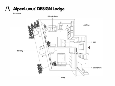 Design Lodge_Alpbachtal_Grundriss