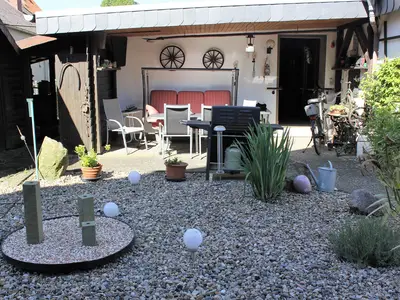 Michis Ferienwohnung Sitzbereich Garten