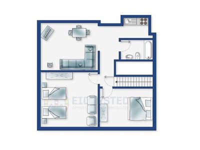 Ferienwohnung für 5 Personen (92 m²) in Vollerwiek 2/10