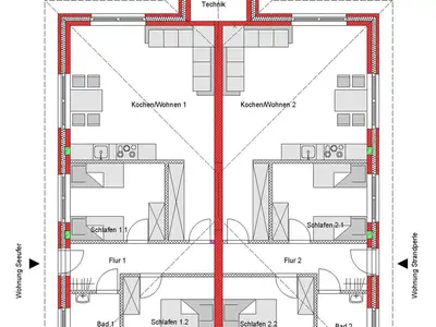 Ferienwohnung für 4 Personen (74 m²) in Walchum 10/10
