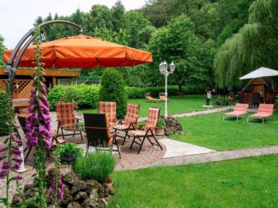 Terrasse. Gartenansicht