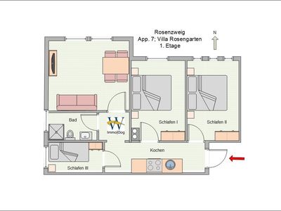 Ferienwohnung für 6 Personen (55 m²) in Wangerooge 10/10