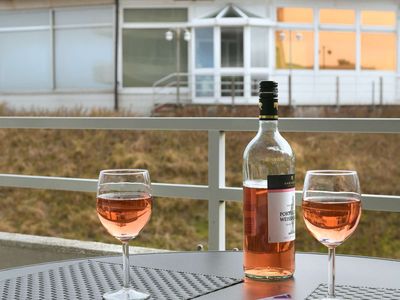 Balkon mit Blick auf den Pudding