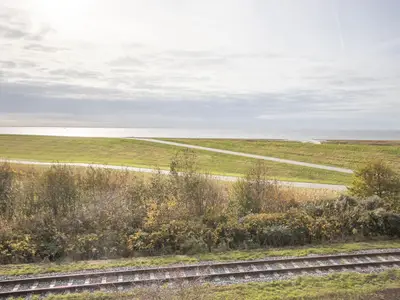 Blick auf das Wattenmeer und das Festland