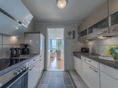 Ferienwohnung Seepferdchen Waren (Müritz) . gut ausgestattete Küche