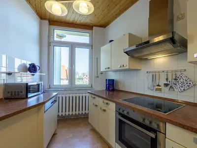 Ferienwohnung Oase am See Waren (Müritz) - gut ausgestattete Küche
