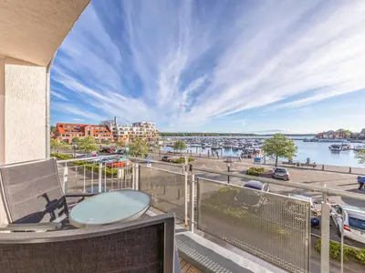 Ferienwohnung Hafenglück Waren (Müritz) - Balkonblick mit Seeblick