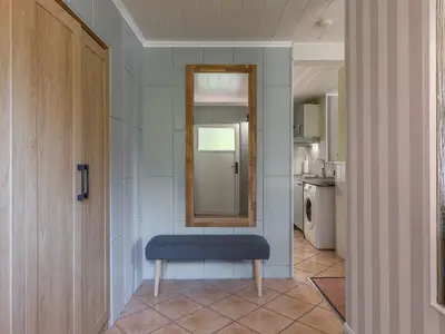 Ferienwohnung Marienkäfer Waren mit Sitzgelegenheit im Flur