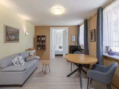 Ferienwohnung Hochzeitskoje Waren Wohnbereich