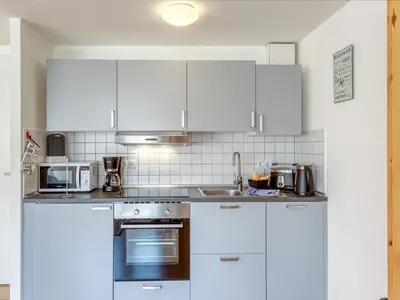 Ferienwohnung Studio Waren Küchenzeile