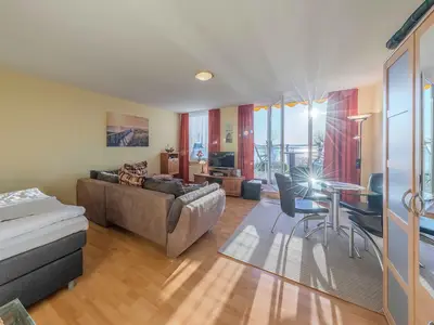 Ferienwohnung Seeadler - Waren (Müritz) - Wohnzimmer mit Seeblick