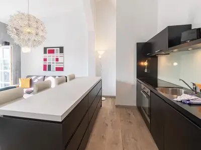 Ferienwohnung Kietz-Quartier Waren (Müritz) - Küche mit Tresen