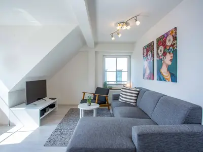 Ferienwohnung MüritzAusblick Waren (Müritz) - Sitzecke im Wohnzimmer