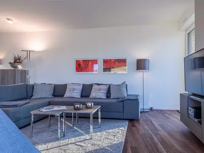 Ferienwohnung Quartier Lounge Hafenresidenz: Wohnzimmer
