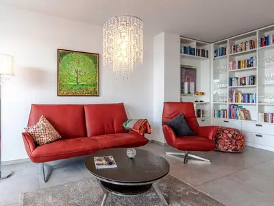 Ferienwohnung Müritzoase Hafenresidenz: Wohnzimmer
