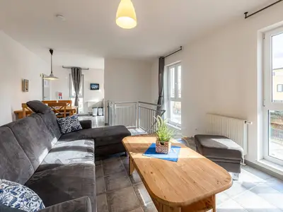 Ferienwohnung Siegel Waren (Müritz) - Wohnraum mit viel Licht