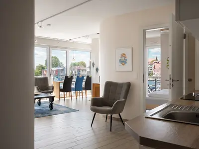 Ferienwohnung Panorama Suite Koch - und Wohnbereich