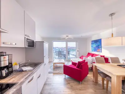 Ferienwohnung Wohlfühloase Hafenresidenz: Wohnzimmer